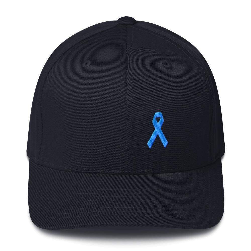 light blue fitted hat 