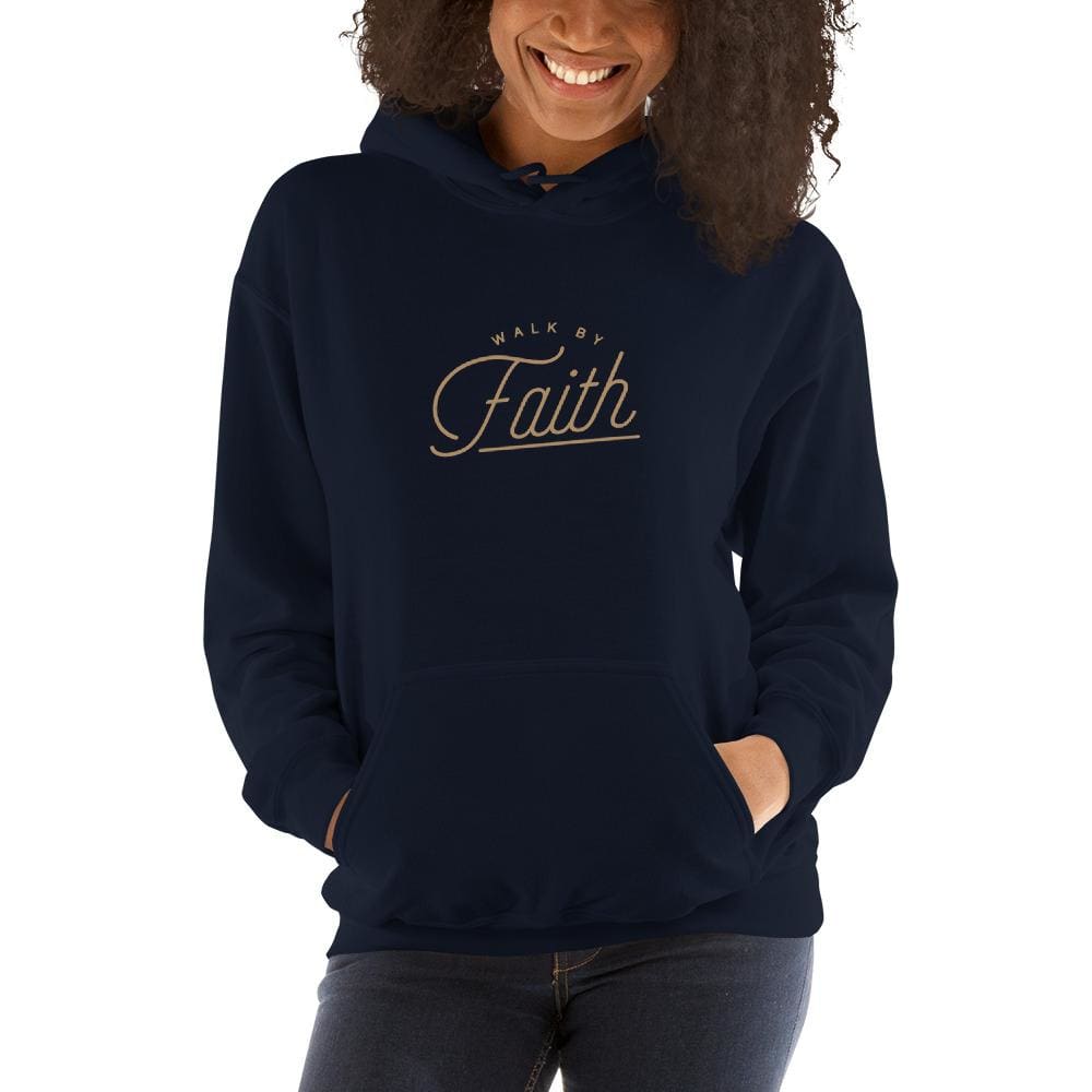 Womens navy 2025 hooded sweatshirt