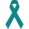 Teal awareness ribbon