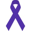 Purple awareness ribbon