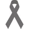 Grey awareness ribbon