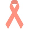 Peach awareness ribbon