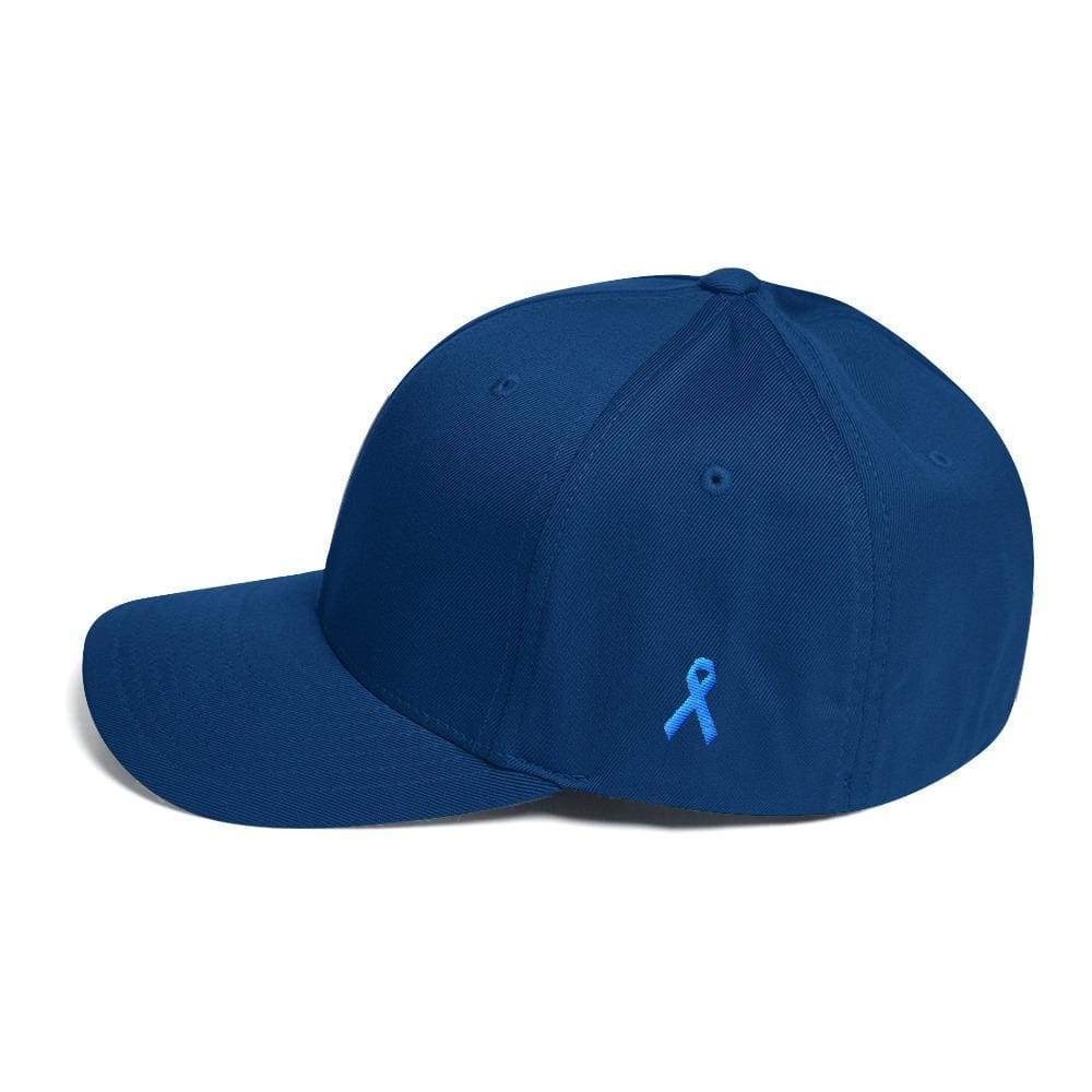 Prostate Cancer Awareness Fitted Hat with Ribbon on the Side | FACT goods